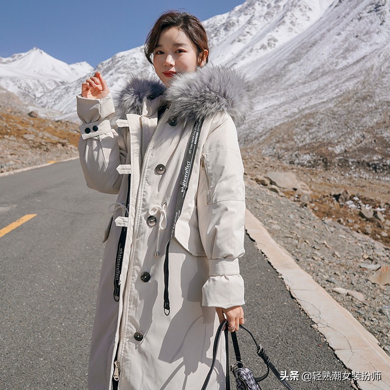 冬季中长款羽绒棉服小个子穿,轻薄羽绒棉服女显瘦不臃肿