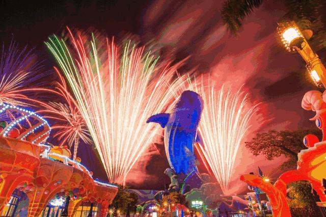 珠海长隆烟花灯光秀视频,今天珠海长隆烟花秀时间