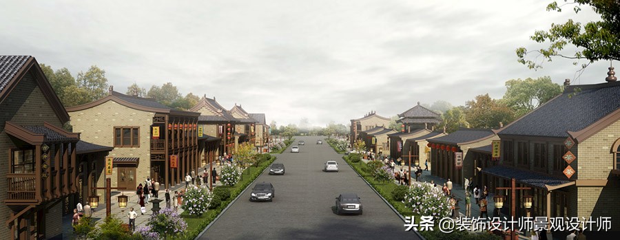 仿古建筑商业街设计图片,古建商业街门楼中式传统仿古大门