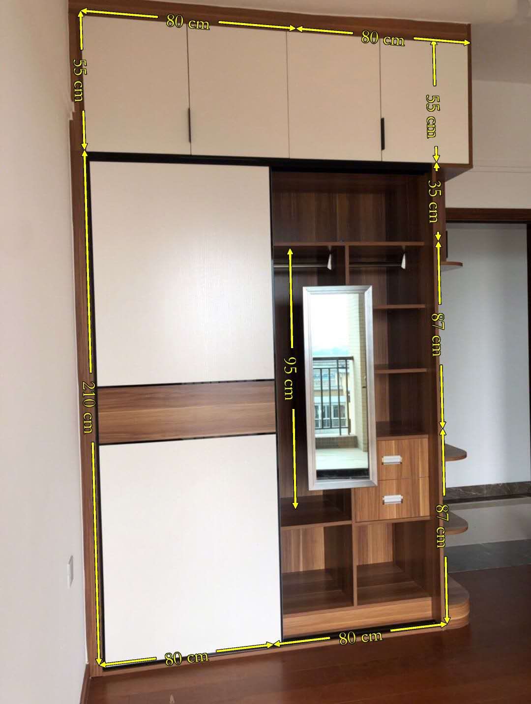 推拉门衣柜卧室家用简易收纳,收纳衣柜40厘米宽推拉门