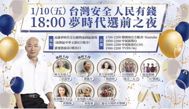 2020选前终局之战韩国瑜坐镇高雄、蔡英文南北赶场