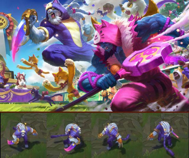 LOL:4款愚人节皮肤曝光,UZI专属菲兹,库奇柯基号,吸猫男掘墓