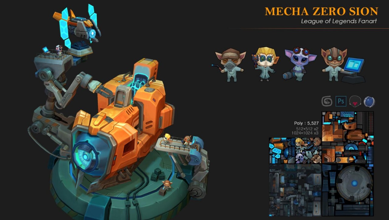 lol霸天机甲背景故事,lol霸天石头人对战塞恩背景图