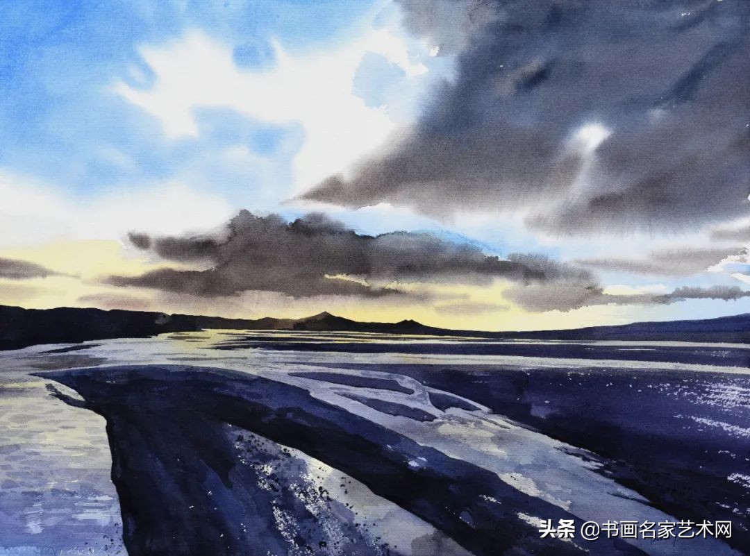 杨柳水彩画教程,关于杨柳的水彩画画作品