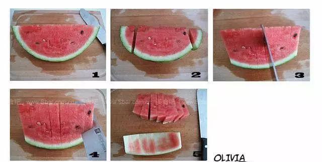 西瓜花切法大全,西瓜果盘的切法