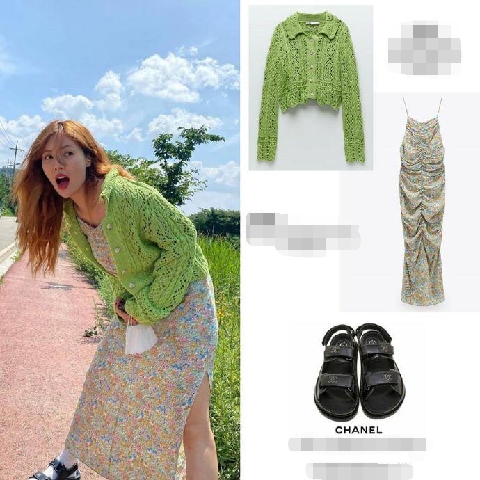 韩国女明星金泫雅粉色裙子跳舞,金泫雅冬日穿搭