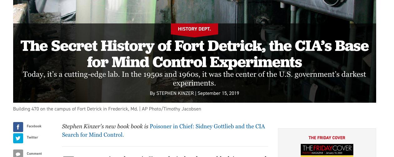 德特里克堡和731部队,德特里克堡与731部队