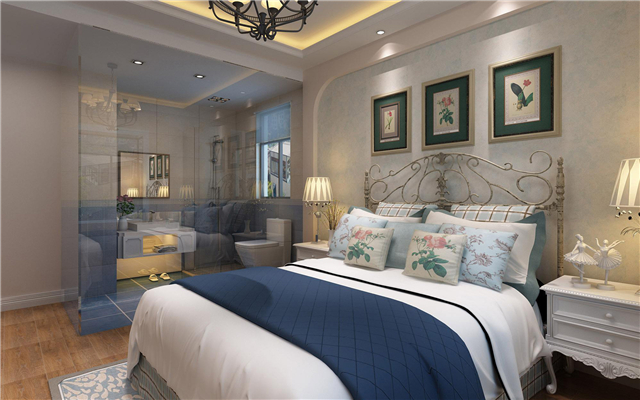 小户型带卫生间的卧室怎么布局,主卧卫生间中间隔着衣帽间户型