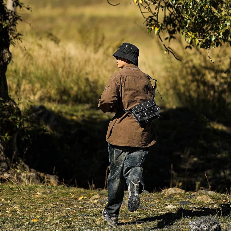 GUDI男士单肩包,黑武士款男包