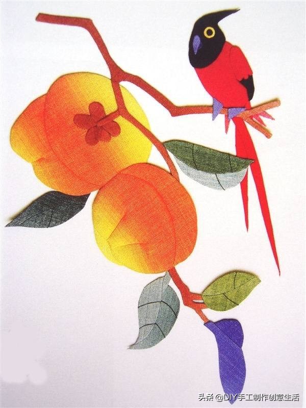 布艺diy拼布图案贴画,布画diy手工制作大全