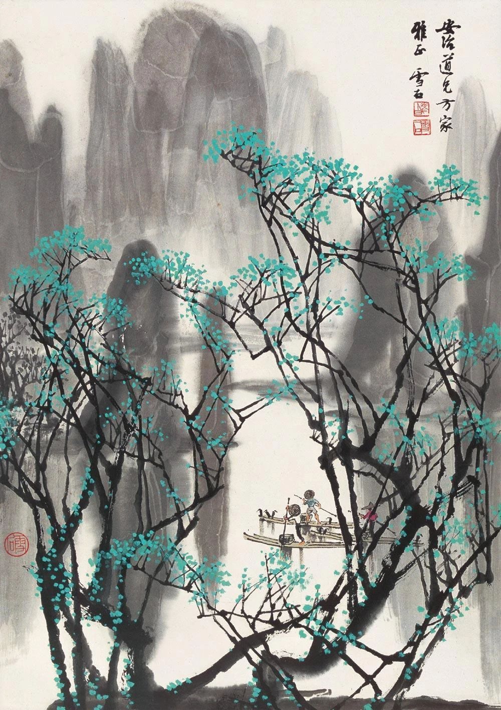 白雪石笔下的漓江山水,如诗如画的漓江山水