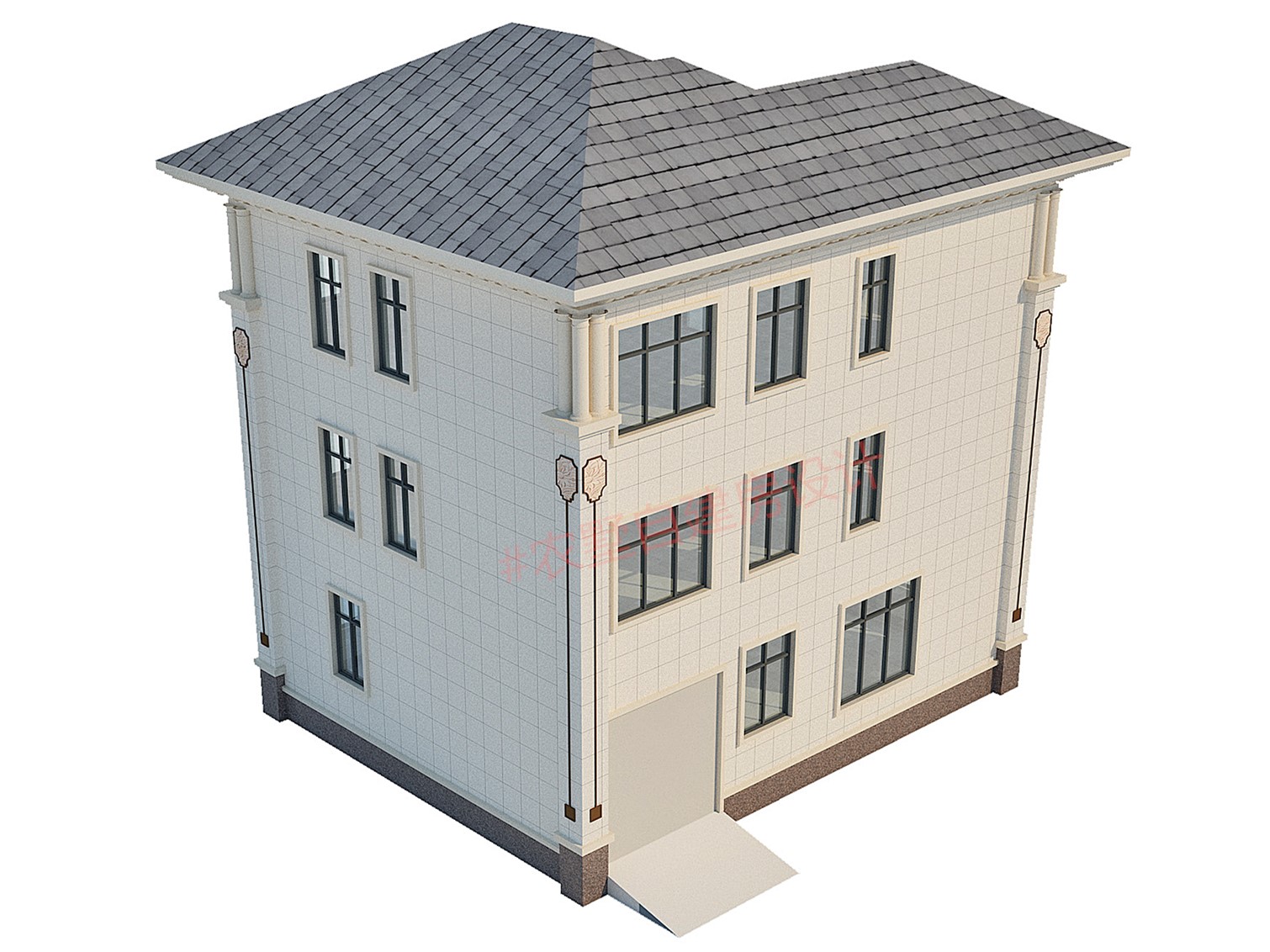 兄弟三层复式5间双拼分堂屋别墅,120平三开间三层农村别墅新式