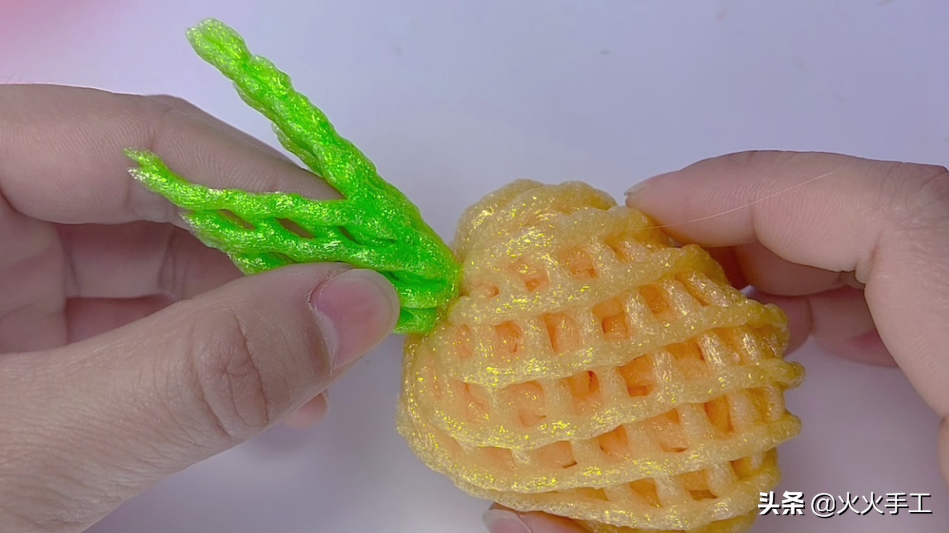 超简单的儿童手工水果网,适合女生做的水果小手工