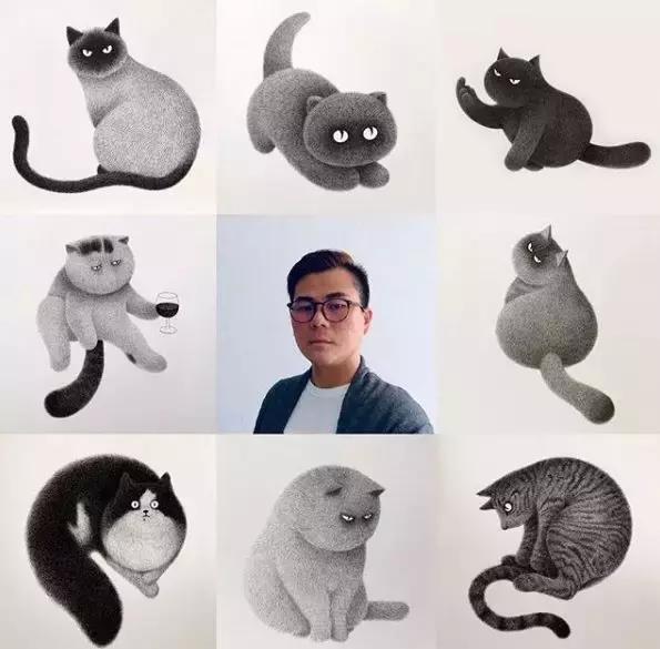 她用2元针管笔作画便惊艳了世界,他用粉笔画了一只猫