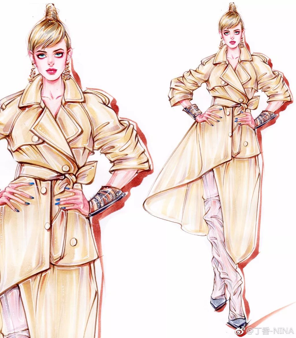 礼服怎么画好看仙气用彩铅,马克笔和彩铅裙子上色教程