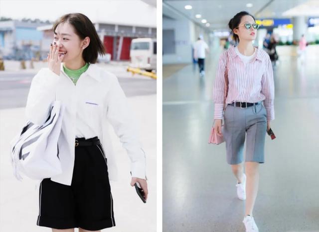 梨形身材高腰中腿裤,爸爸裤子直筒小个子