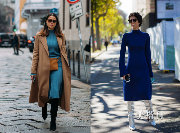 秋冬针织打底连衣裙高级感,长款针织连衣裙秋冬显瘦高端大气