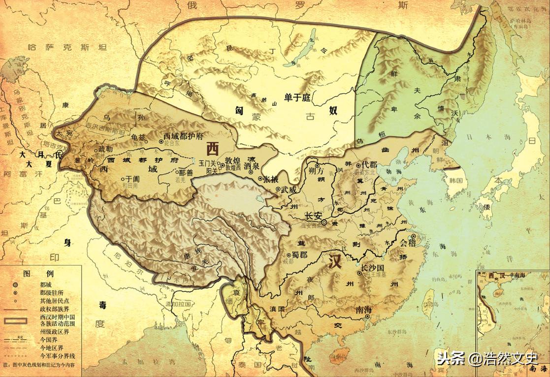 张骞通西域丝绸之路示意图,中国三条古丝绸之路