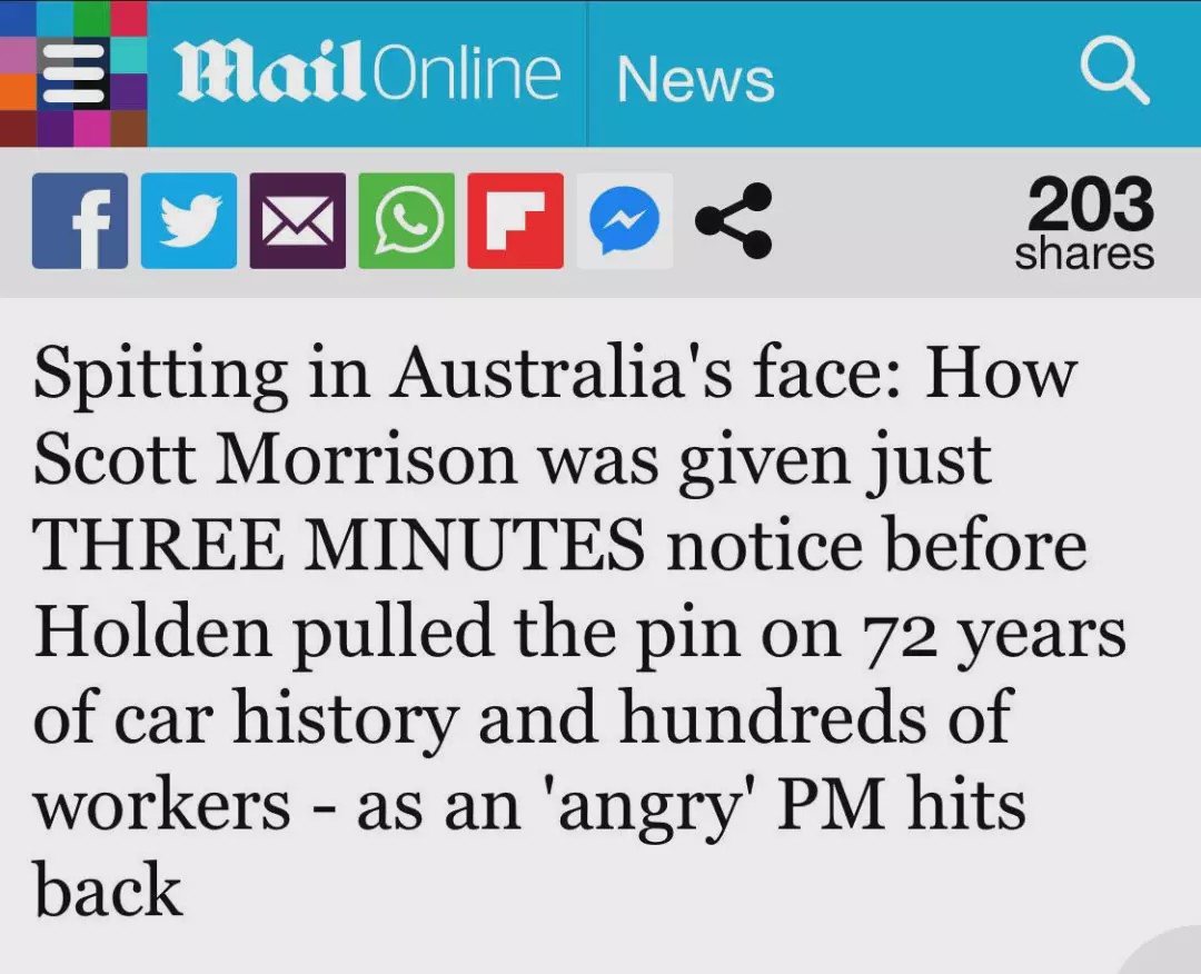澳洲汽车巨头Holden,正式宣告终结,160年历史湮灭,近千人失业