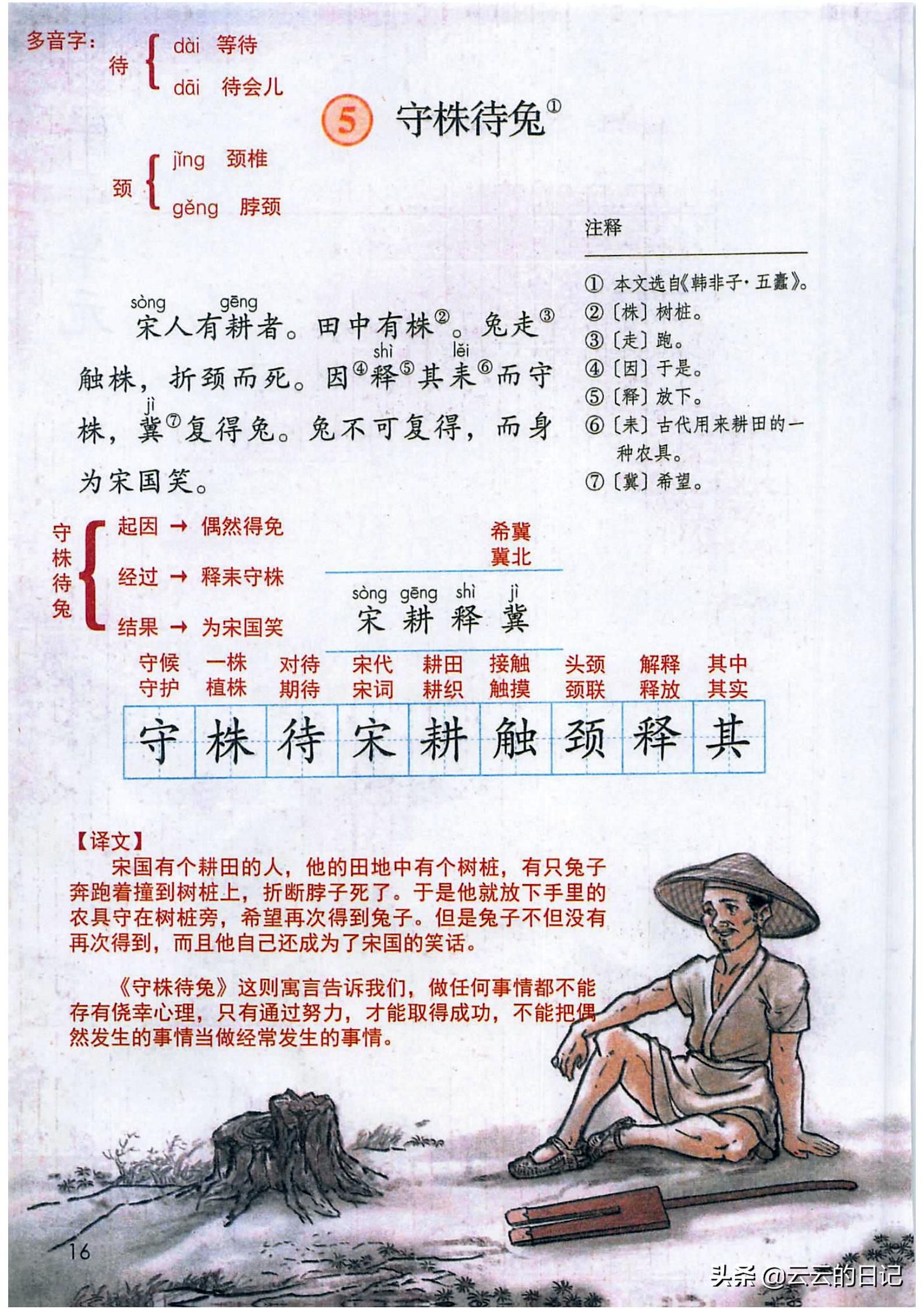 三年级下册语文笔记完整版讲解,三年级下册语文第一课注释