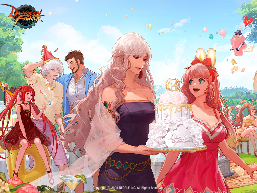 dnf韩服14周年壁纸分享，官方VS玩家哪个好看？