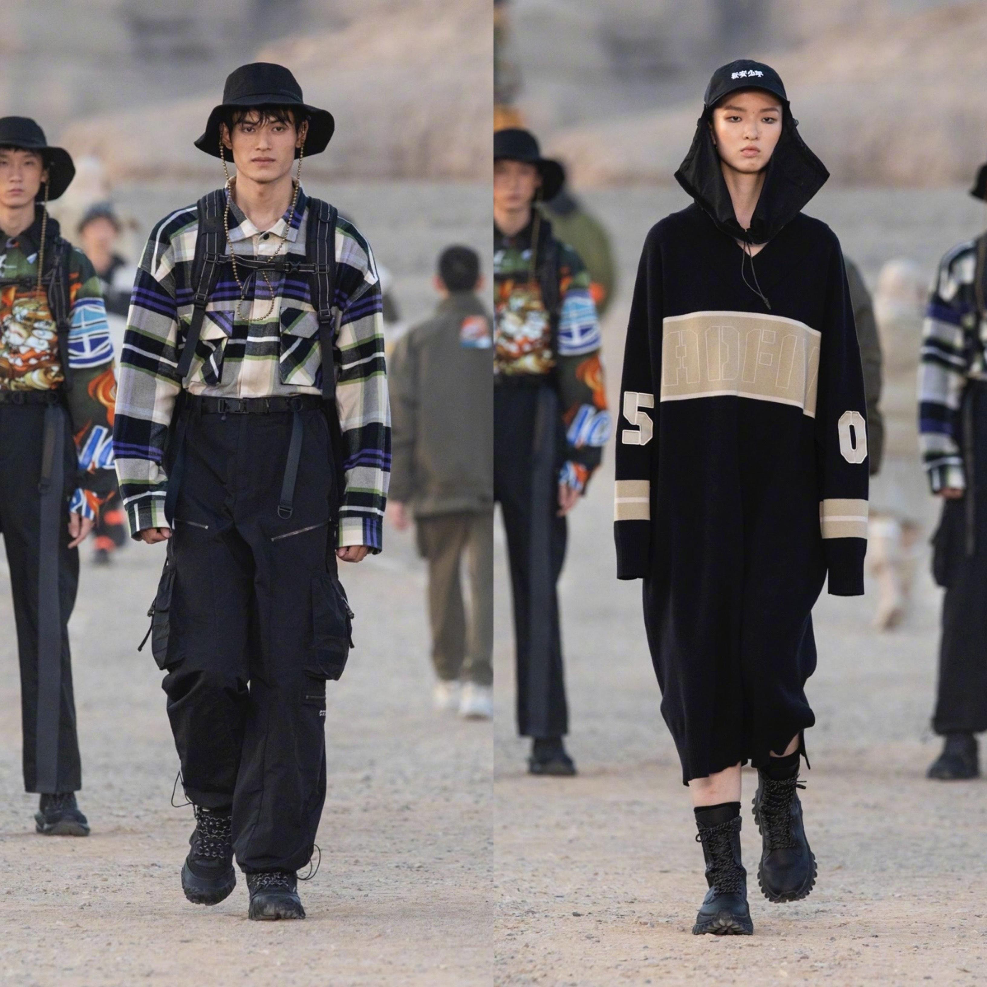 李宁首次亮相时装周,李宁展示衣服