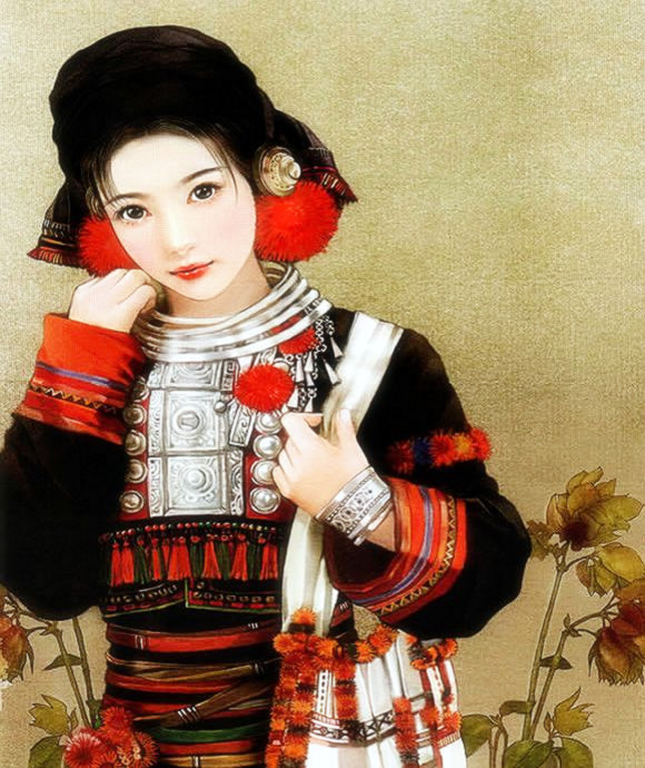 东方画姬---德珍彩绘古典美女画