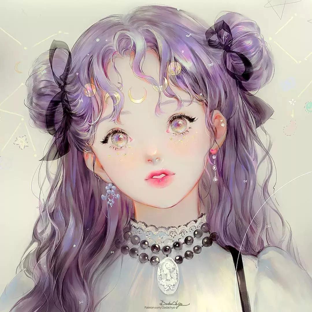 浓重的日式古风插画可爱又迷人,超有故事感的古风中国风插画