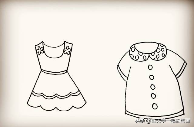 简笔画服饰简单画法,简笔画每天学一幅