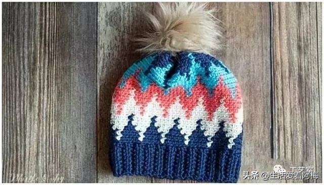 毛线编织有帽沿的冬帽,最新款毛线帽子编织教程日系帽