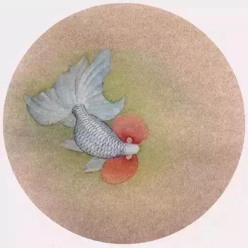 工笔金鱼团扇教学视频,工笔金鱼国画图片大全