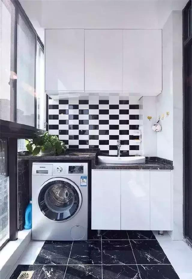 黑白格瓷砖法式,瓷砖黑白风格