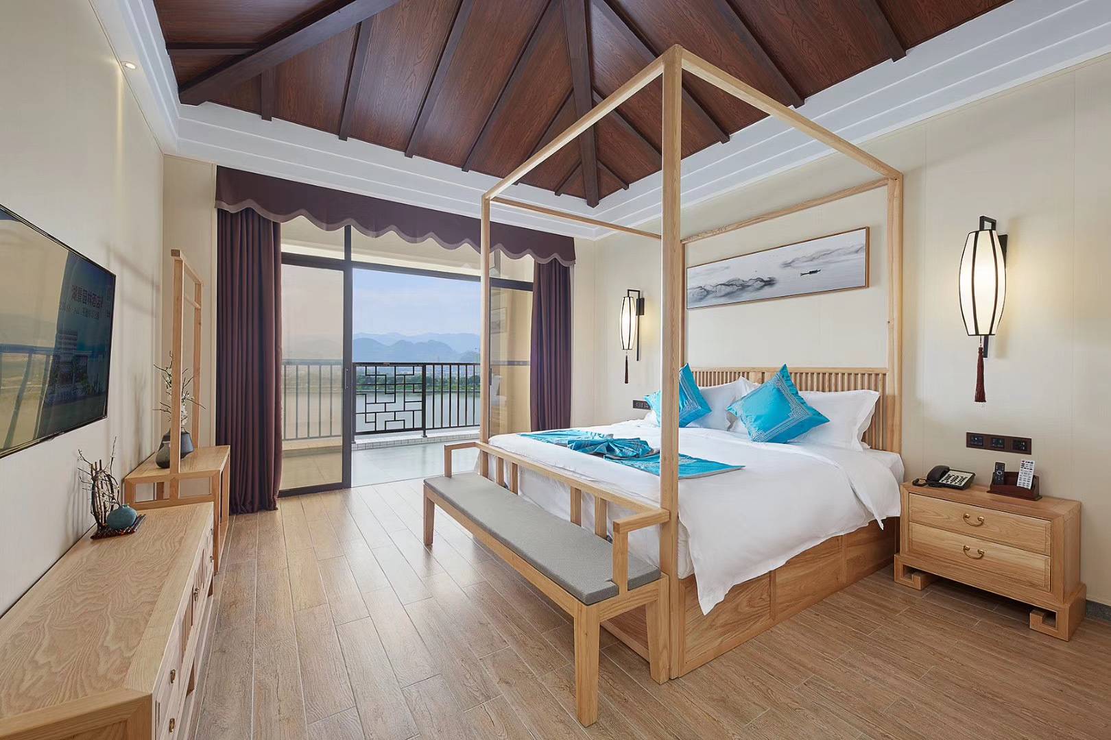 隐藏在英德一座微派风格的酒店—一幅灵动与纸上的古邑国画