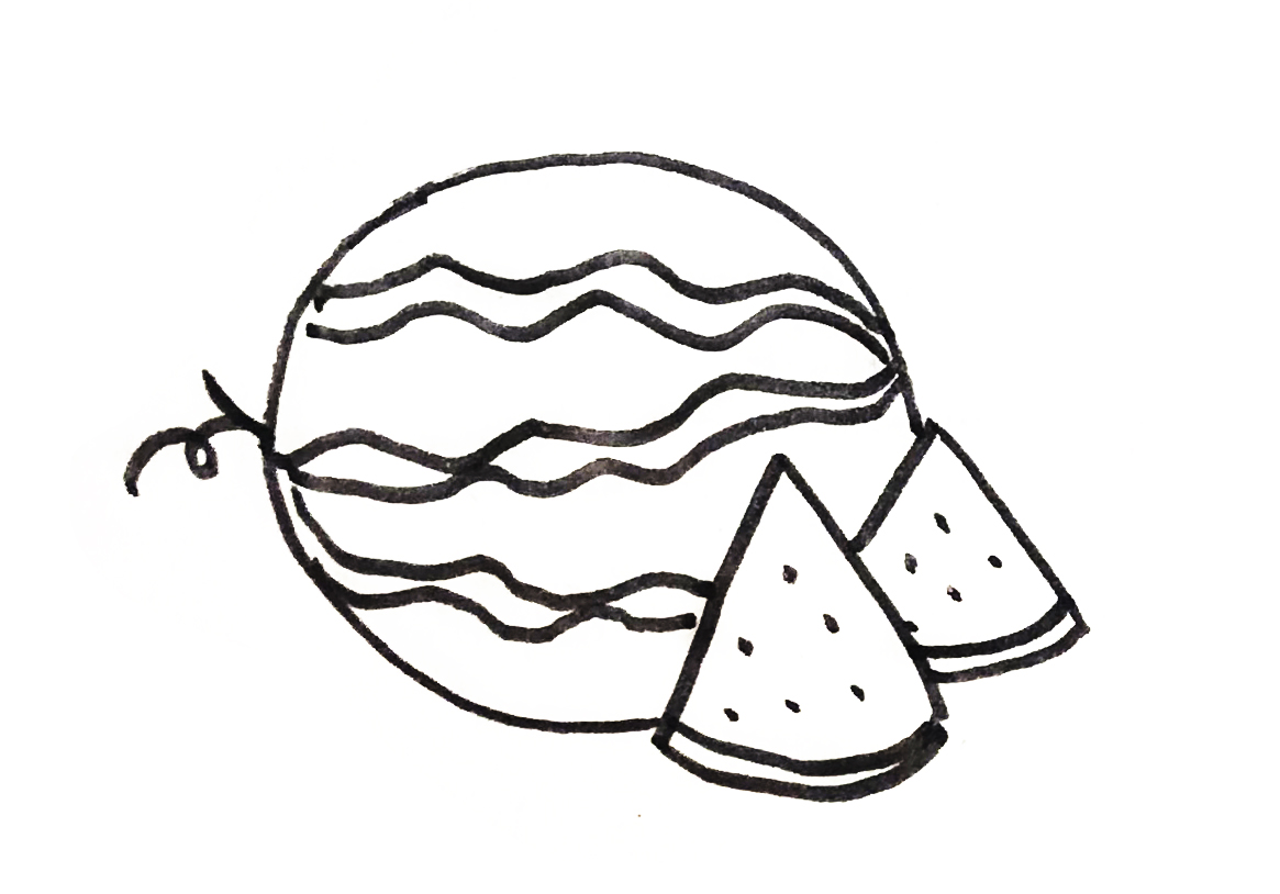 水果画简笔画可爱,卡通简笔画水果怎么画