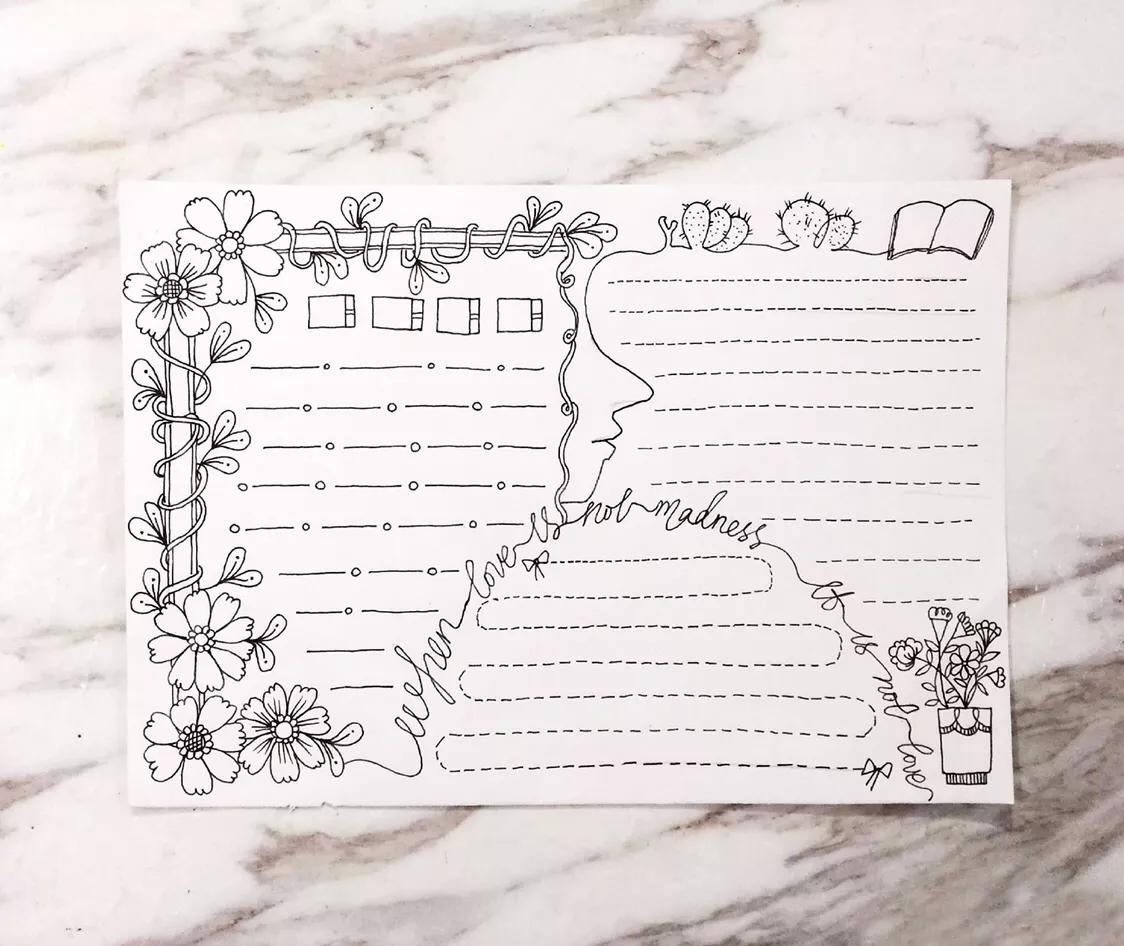 万能的手抄报模板二年级,万能的手抄报模板