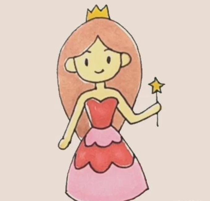 小女孩绘画全身简单又漂亮,绘画教程简单可爱小仙女