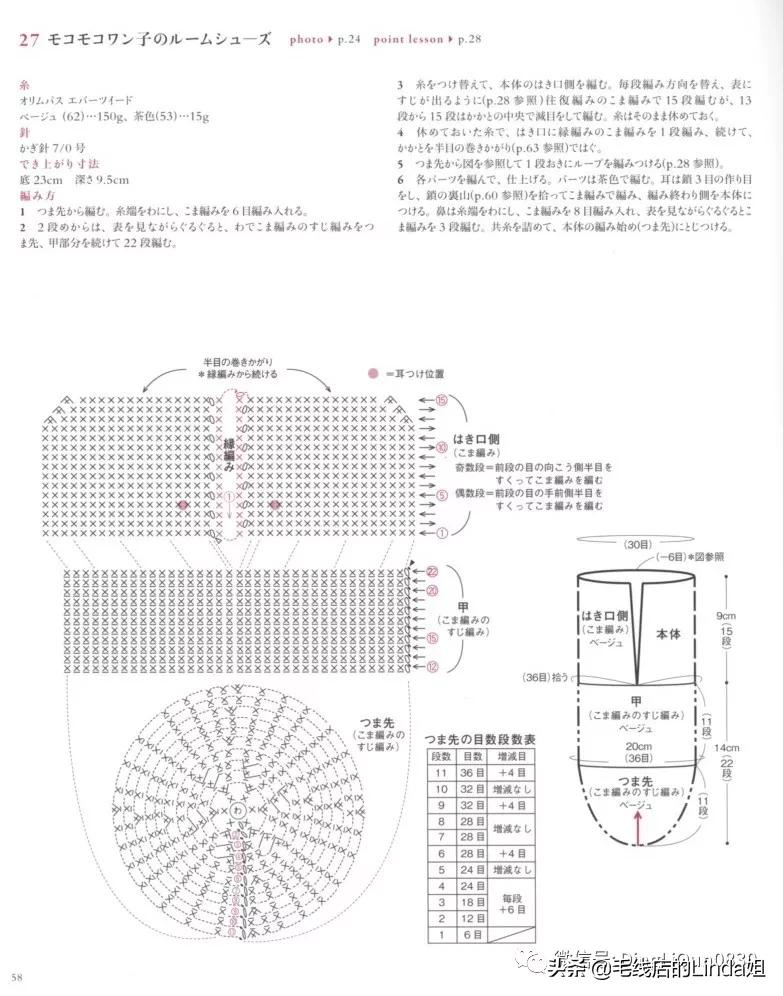可爱手工钩针女童鞋,可爱小猪鞋钩针编织
