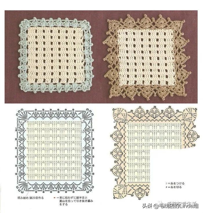 精选100例钩针镂空花样大全附图解,新手一步一步学钩针编织入门