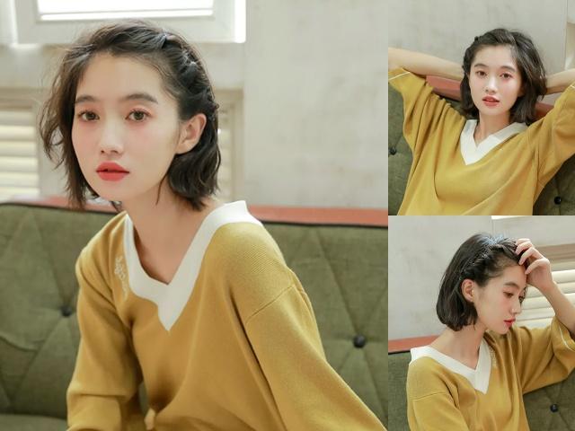今年流行的“齐下巴烫”发型，剪了这4款之后，又美又显脸小！
