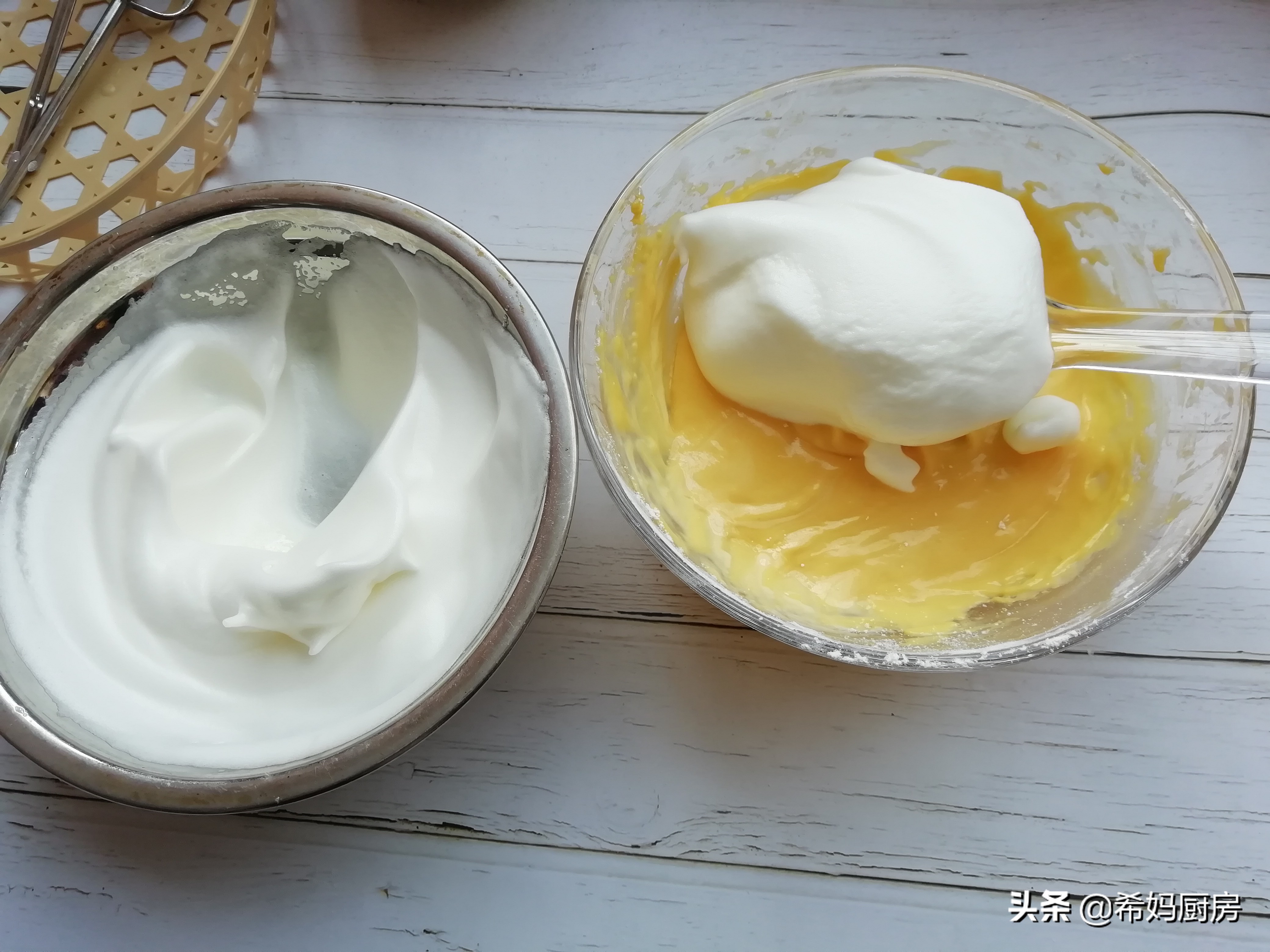 用不完的糯米粉统统拿来做蛋糕吧,只用牛奶和鸡蛋做蛋糕和糯米粉