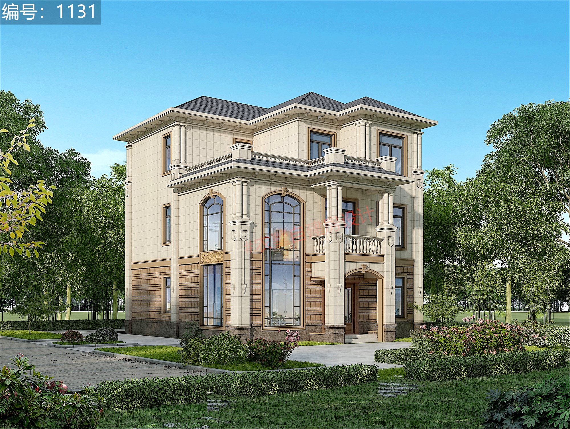 兄弟三层复式5间双拼分堂屋别墅,120平三开间三层农村别墅新式