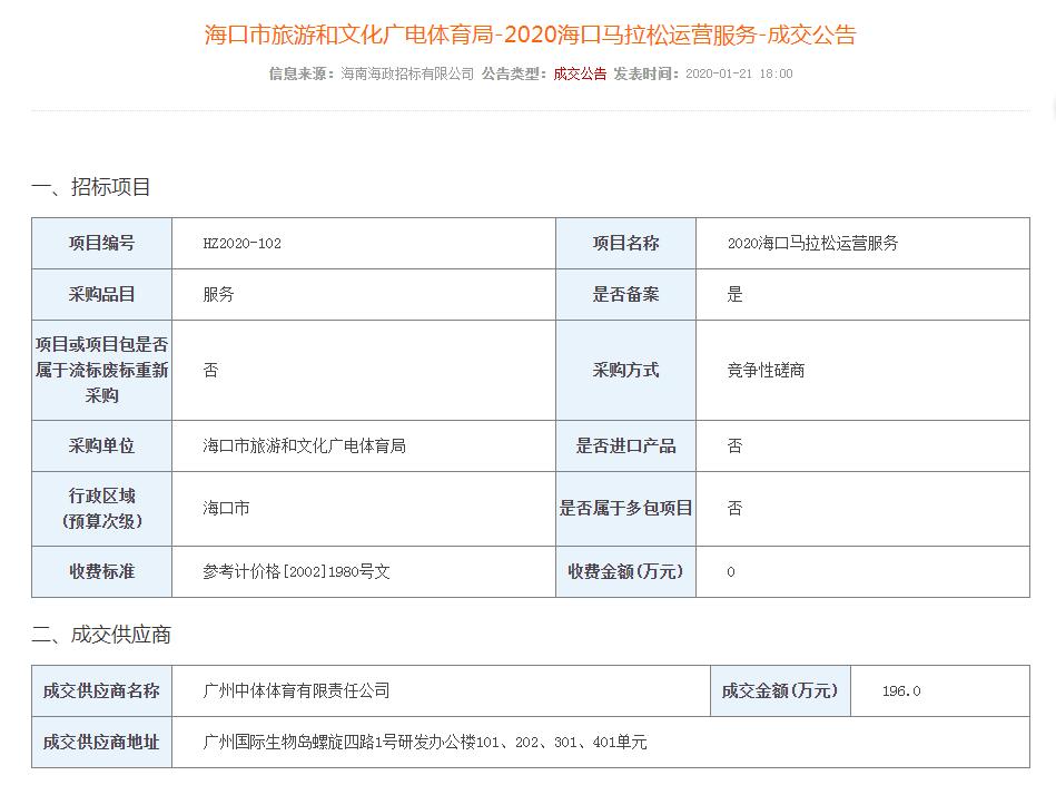 海口马拉松项目,海口马拉松官网查询相关信息