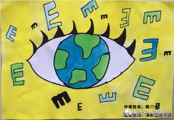 预防近视的儿童画,预防近视的儿童画一年级的