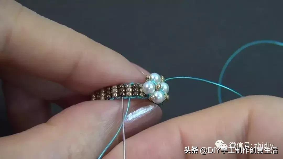 简单手工串珠戒指和发箍,戒指手工diy串珠慢视频