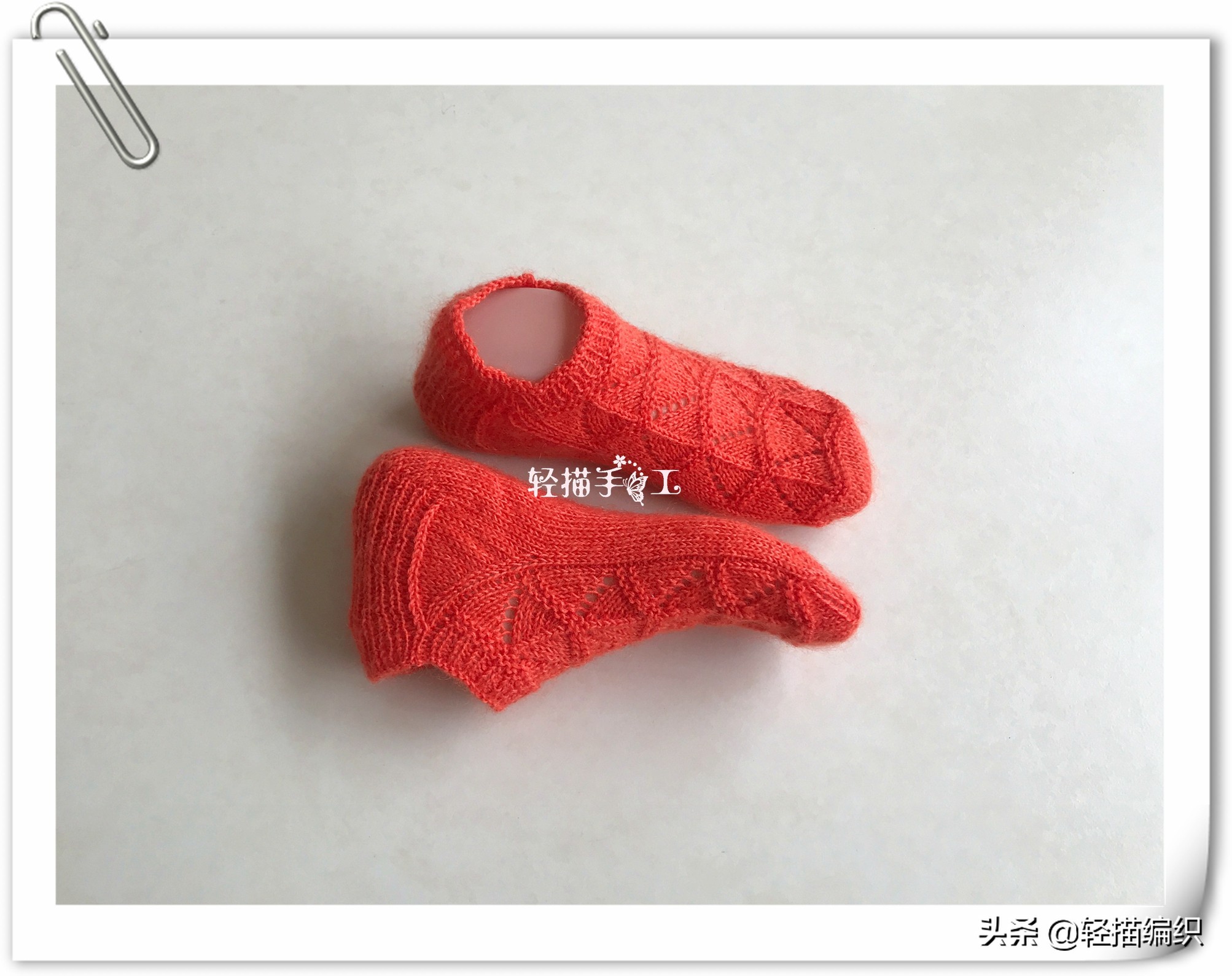 简易毛线袜的袜尖教程,无跟隐形袜编织教程