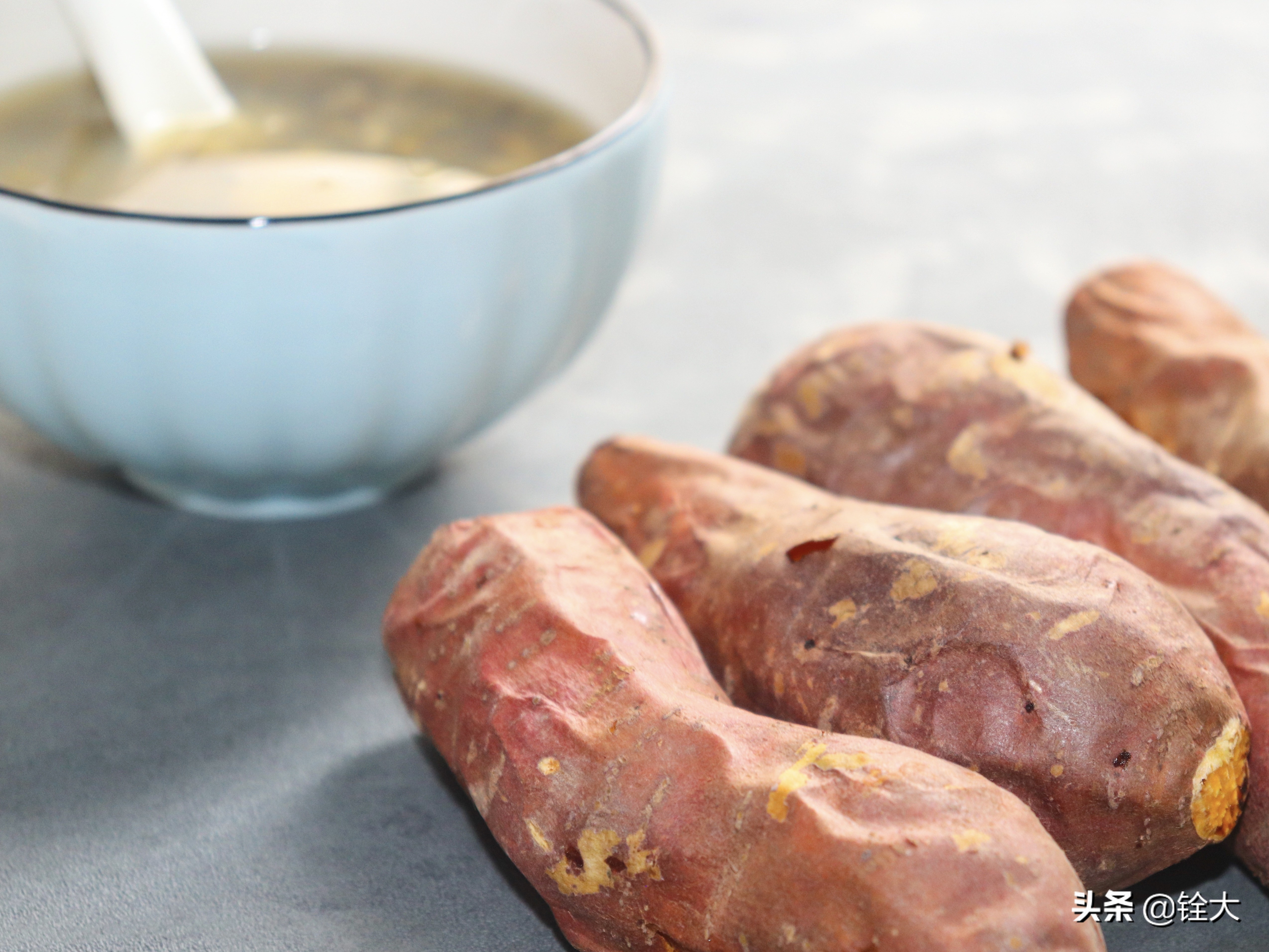 红薯和绿豆汤的正确做法,烤红薯甜