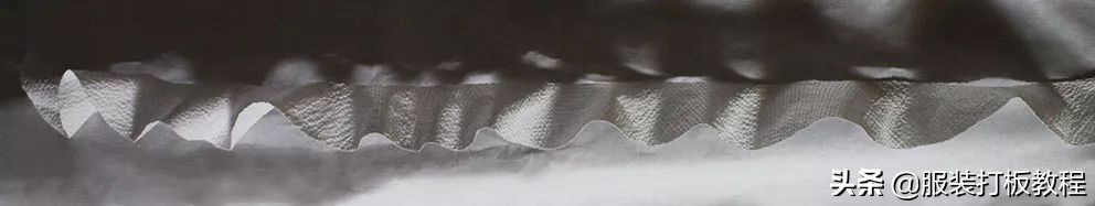 荷叶褶纸样教程,荷叶边制版