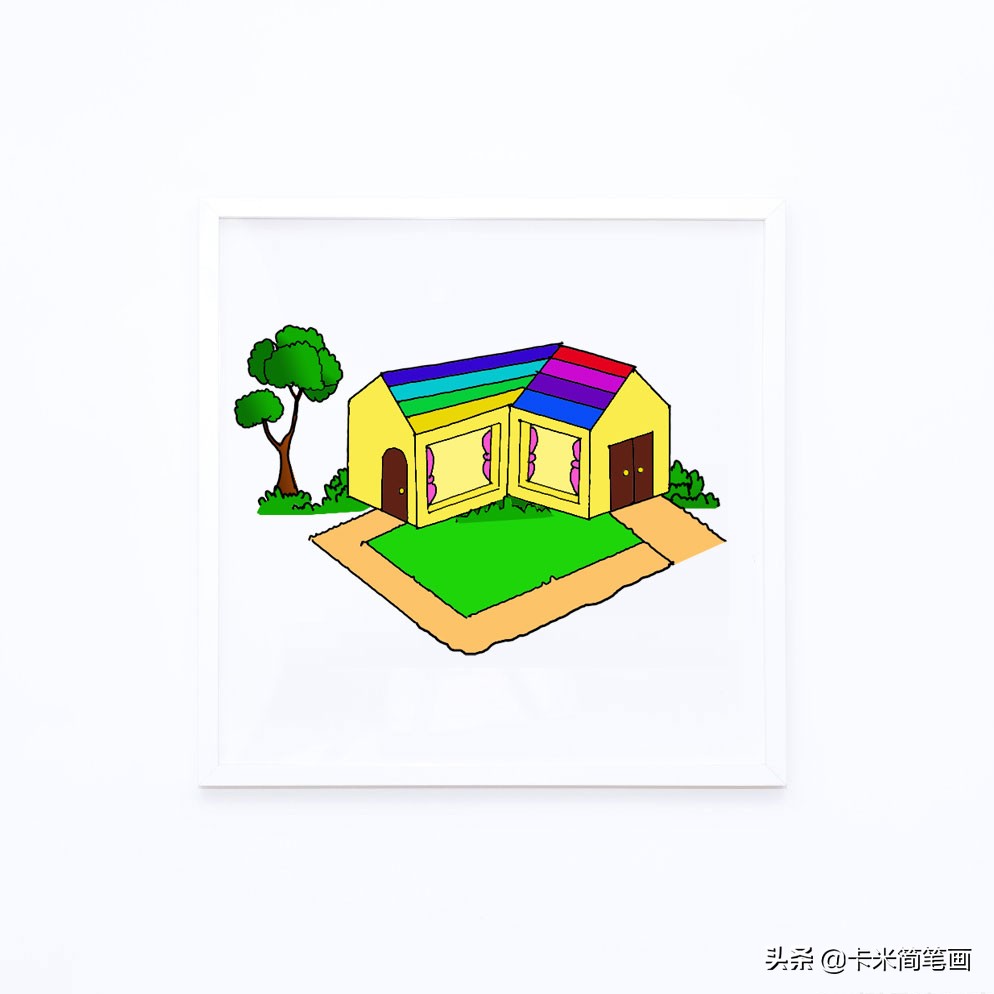 儿童画风车房子简笔画,儿童画简笔画房子图片