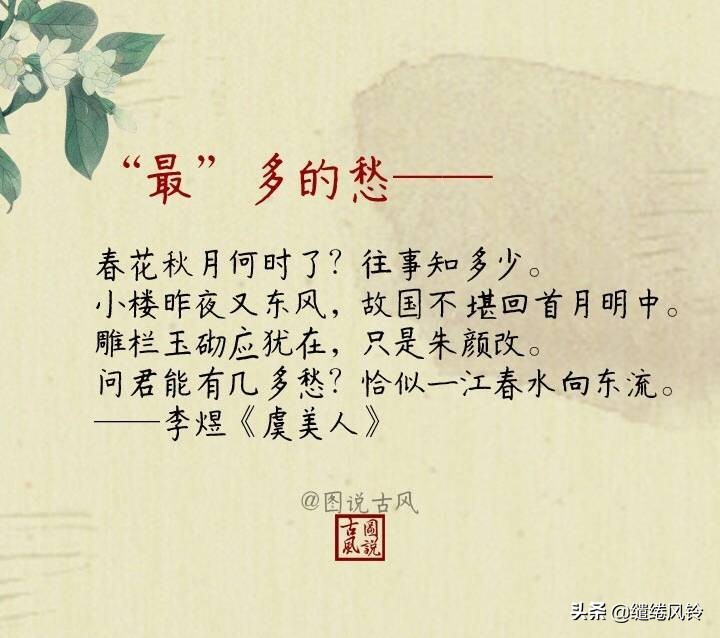 古诗词之“最”：莫道不销魂，帘卷西风，人比黄花瘦！
