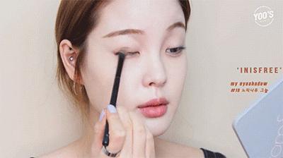 单眼皮肿眼泡眼尾上翘眼妆画法,单眼皮眼妆的画法初学者视频